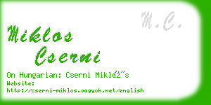 miklos cserni business card